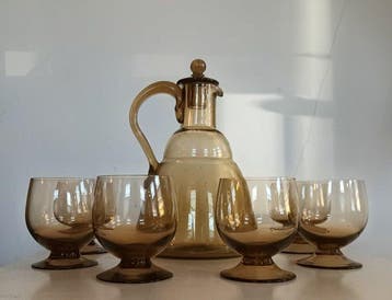 Luminarc - Service à liqueur (7) - Verre, Antiquités & Art