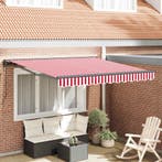 vidaXL Zonnescherm Frame Rood en Wit 350 x 250 cm, Verzenden, Nieuw