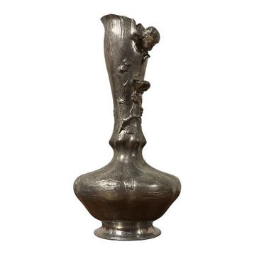Vase - étain - Vase en étain Art nouveau, Antiquités & Art