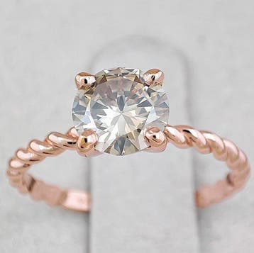 Ring - 14 karaat Roségoud - 1.04ct. tw. Diamant (Natuurlijk, Nieuw