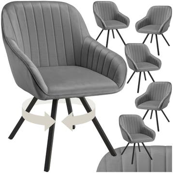 Draaibare fluwelen stoel Snug, gestoffeerd, Huis en Inrichting, Stoelen, Verzenden, Nieuw