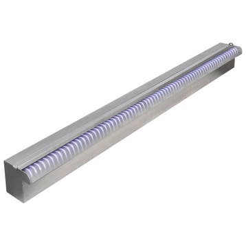 vidaXL Zwembadwaterval met LEDs rechthoekig 90 cm roestvrij, Tuin en Terras, Verzenden, Nieuw