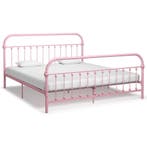 180x200 Bedframe Metaal Roze | Tweede Kansje OP = OP, Verzenden