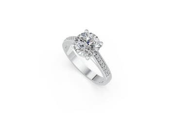 Ring - 14 karaat Witgoud - 2.71ct. tw. Diamant (Lab-grown) -, Nieuw