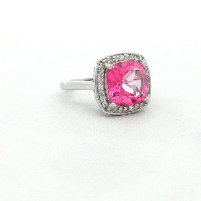 Zonder minimumprijs - Ring Zilver - 5.43ct. tw. Topaas -, Bijoux, Sacs & Beauté, Bagues