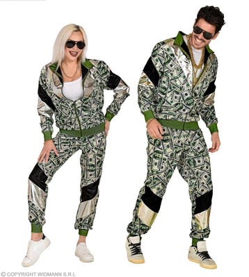 Neon 80S Trainingspak Fout Dollar, Verzenden, Nieuw