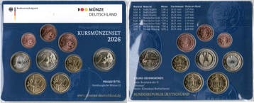 Allemagne Duitsland munten set Euro 2026 J 5 88 Euros, Verzenden, België
