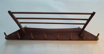 Kapstok - teakhout - Wand kapstok teak