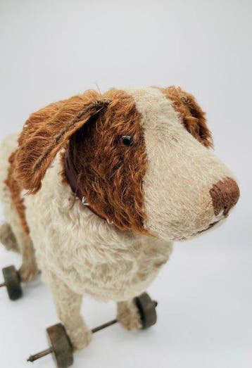 Steiff - Teddybeer St. Bernard pull dog with sound -
