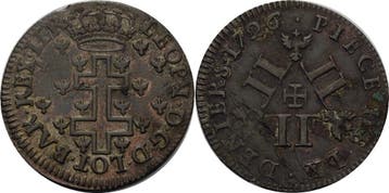 60 Deniers 1726, Frankreich-lothringen Leopold I 1690-1729, Verzenden, België