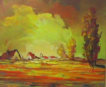 Leo Jordaens (1944-2000) - Zomerlandschap in Vlaanderen, Antiquités & Art