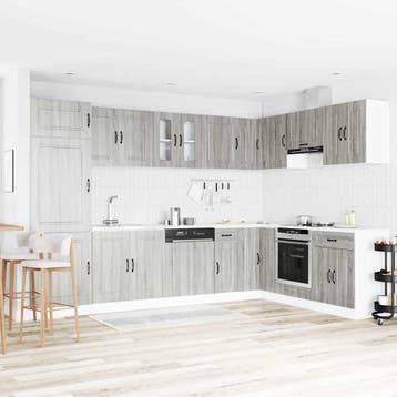 vidaXL Keuken Kast Kalmar Grijs Sonoma 80 x 46 x 81,5 cm, Verzenden, Nieuw