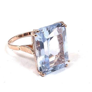 Zonder minimumprijs - Ring - 9 kt. Roségoud, Zilver Spinel, Nieuw