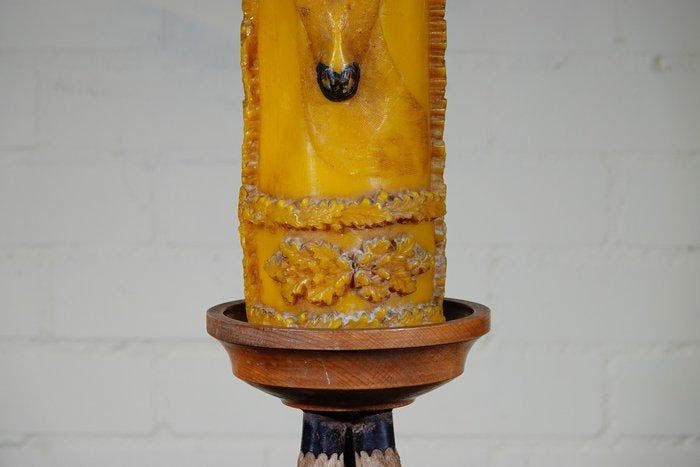 Red Stag candle holder Schedel - Cervus elaphus - 22 cm - 22, Antiquités & Art, Curiosités & Brocante