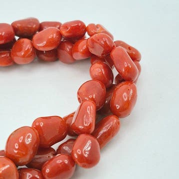 Corail - Plaqué or, Argent - Collier - CORALLO MEDITERRANEO