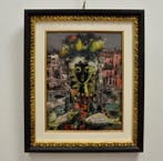 Jean Calogero (1922-2001) - Paesaggio Surrealista con Figura