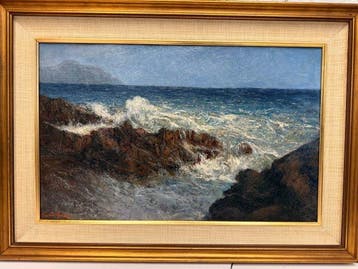 Carlo Bazzi (1875-1947) - Spiaggia di Quinto Nervi