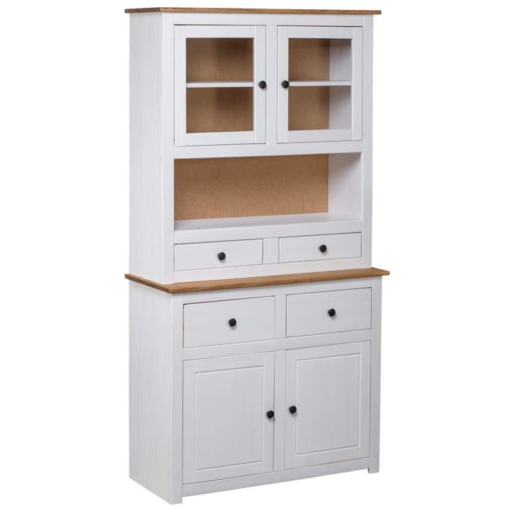 vidaXL Hoge kast Panama Range 93x40,5x180 cm massief, Huis en Inrichting, Kasten | Overige, Nieuw, Verzenden
