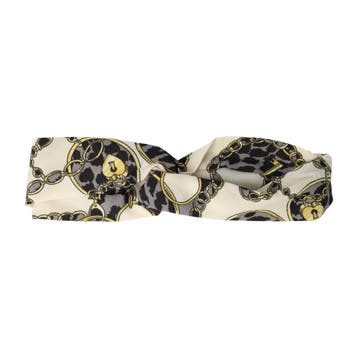 Haarband Twist 5cm – Ketting Panter Print – Gladde Stof –, Nieuw
