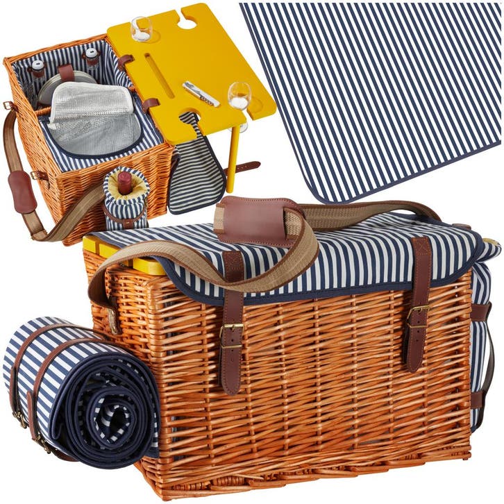Picknickmand Texel voor 4 personen, Hobby en Vrije tijd, Picknickmanden, Verzenden