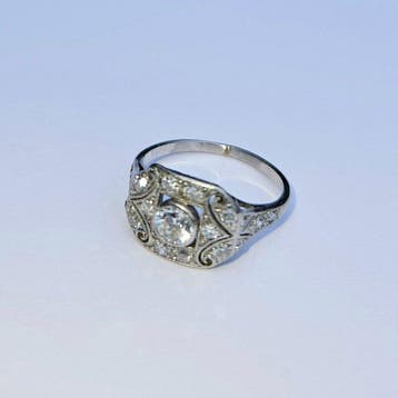 Bague de fiançailles - 18 carats Or blanc - 0.50ct. tw.