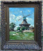 Chris Snijders (1881-1943) - Was uithangen bij de molen, Antiek en Kunst