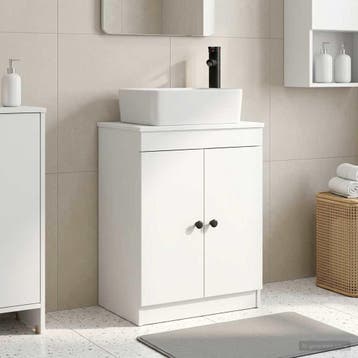 vidaXL Badkamer Vanity met Wastafel Wit 54 x 35 x 83 cm, Verzenden, Nieuw