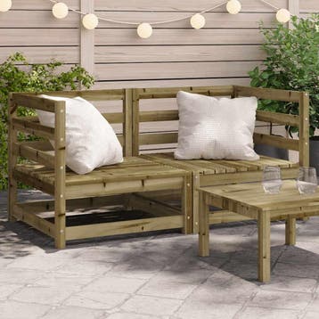 vidaXL Tuinhoekbanken 2 st 70x70x67 cm geïmpregneerd, Verzenden, Nieuw