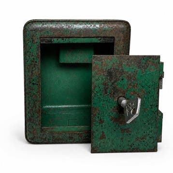 Alfa - Tirelire - Métal - Coffre à argent antique