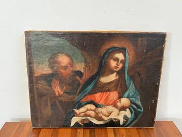 Italiaanse school (XVIII) - Sacra Famiglia, Antiek en Kunst