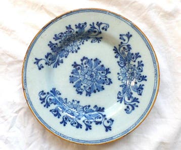 Porceleyne Bijl - Assiette (2) - Faïence de Delft - 1775 -