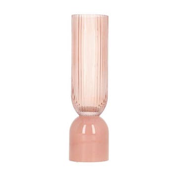 Vaas - Glas - Set roze vazen, Antiek en Kunst