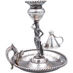 Petit bougeoir Cariátide - Argent 925, Antiquités & Art