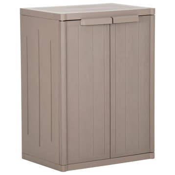 vidaXL Tuinkast 65x45x88 cm polypropyleen hout-look bruin, Huis en Inrichting, Kasten | Overige, Verzenden, Nieuw