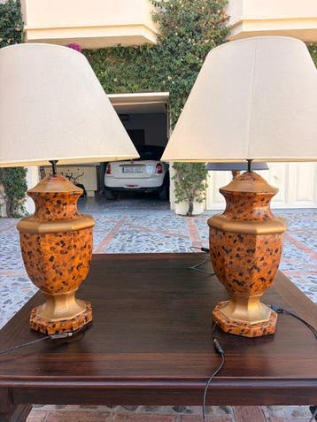 Lamp (2) - Keramiek - Paar decoratieve lampen, Antiek en Kunst