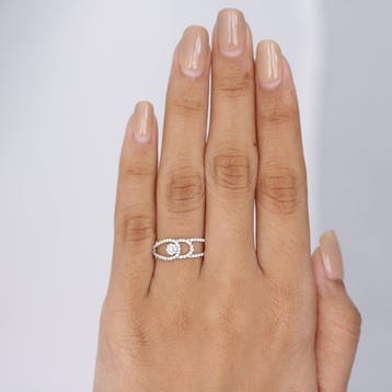 Ring - 18 karaat Geel goud - 0.37ct. tw. Diamant, Nieuw