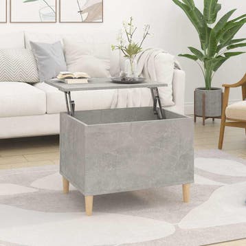 vidaXL Salontafel 60x44,5x45 cm bewerkt hout betongrijs, Verzenden, Nieuw