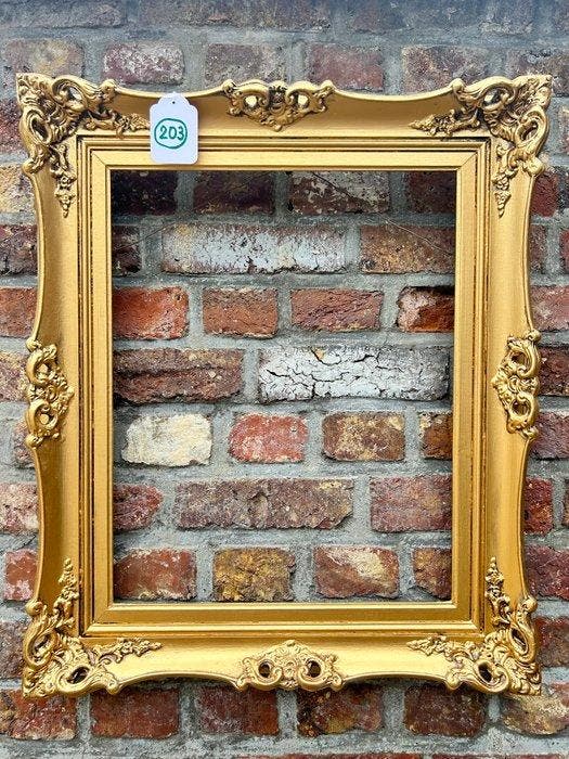 Lijst - 203. Oude goud vergulde schilderijlijst. Voor, Antiek en Kunst, Curiosa en Brocante