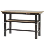 Werkbank zwart 150 cm met hardhouten blad, Doe-het-zelf en Bouw, Ophalen of Verzenden, Nieuw