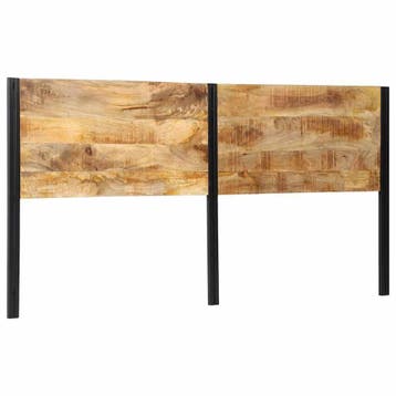 vidaXL Hoofdeinde 200 cm massief hout mango en ijzer, Verzenden