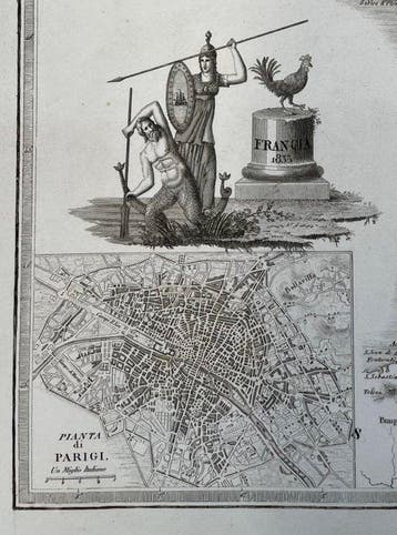 Frankrijk - Frankrijk in 1835 onder Lodewijk Filips I;, Boeken, Atlassen en Landkaarten, Nieuw