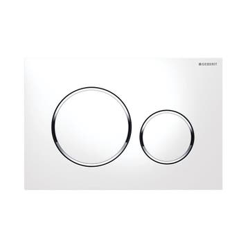 Bedieningsplaat Geberit Sigma 20 DF Wit met chroom, Ophalen of Verzenden, Nieuw, Chroom, Overige typen