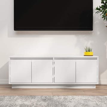 vidaXL Tv-meubel 110x34x40 cm massief grenenhout wit, Verzenden, Nieuw