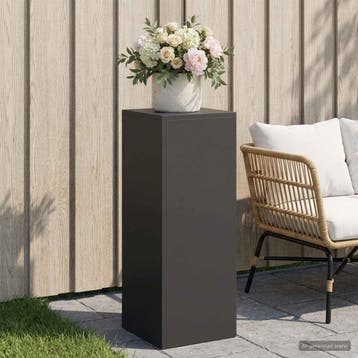 vidaXL Plantenstand Zwart 30 x 30 x 80 cm Staal, Verzenden