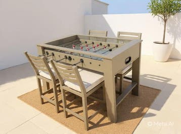 Luxe tuinset aluminium voetbaltafel 145x80x100cm, Tuin en Terras, Ophalen of Verzenden, Nieuw