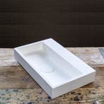 Fontein Crosstone Solid Surface Rechthoek 38x24x7 cm Mat Wit, Ophalen of Verzenden, Nieuw, Overige typen