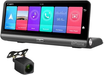 DrPhone DC10 Smart Dashcam 8 inch Full Touch IPS-scherm -, Auto diversen, Dashcams, Verzenden, Nieuw