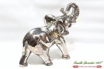 Remaf Argenti Elefante Grande Misura con ZANNE -, Antiek en Kunst