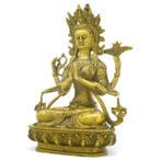 Une figure en bronze doré du Bouddha Amitayus, issue dune, Antiquités & Art