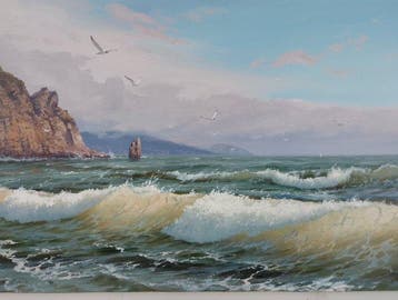 Karpenko Vitalii (XX) - Seascape, Antiek en Kunst